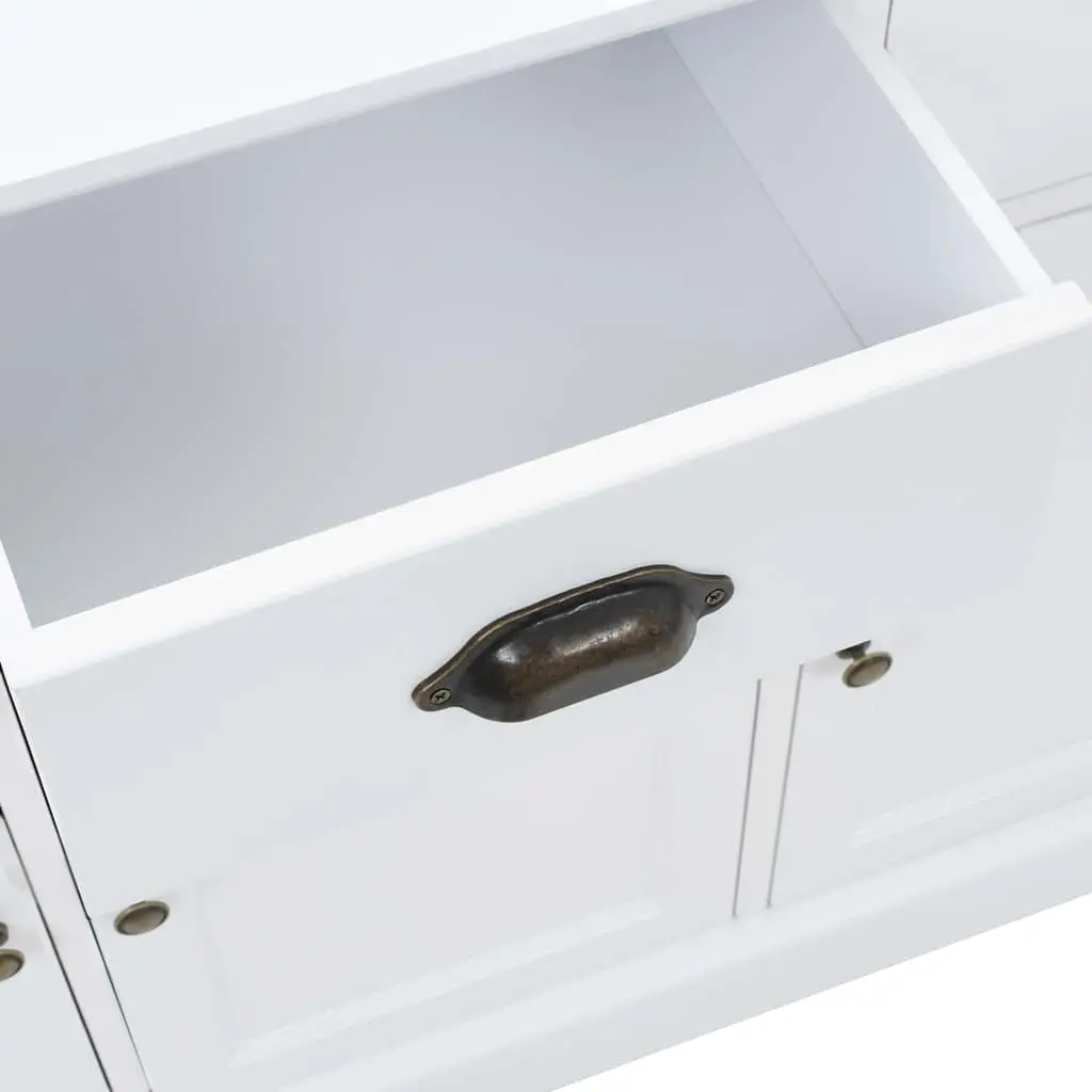 White Sideboard 3-Door Storage Cabinet