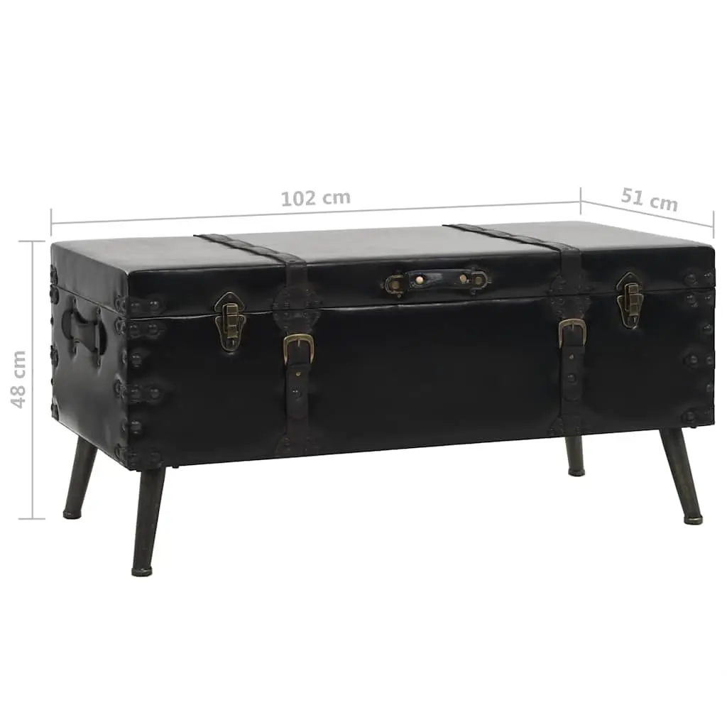 Coffee Table Trunk Design Black Storage Accent Table Living Room Furniture