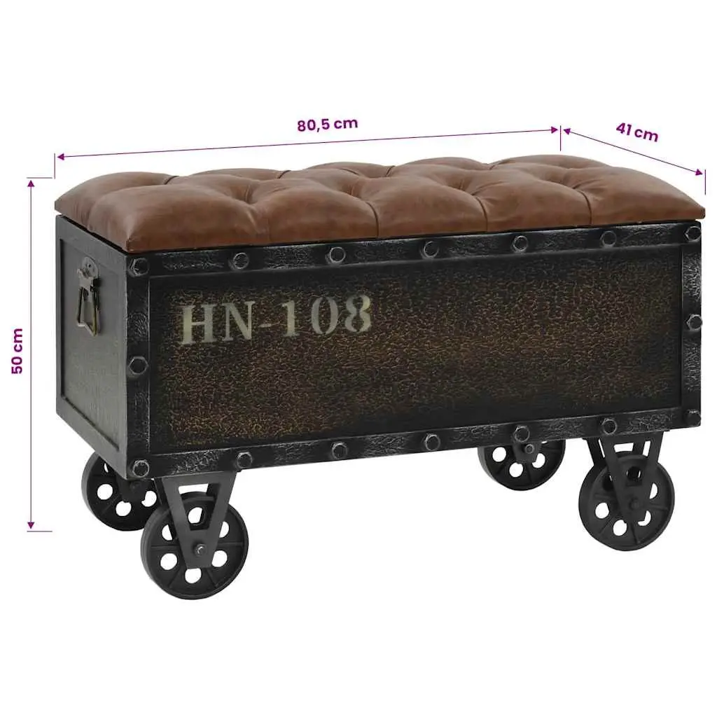 Storage Bench 80.5x41x50cm Tufted Cushion