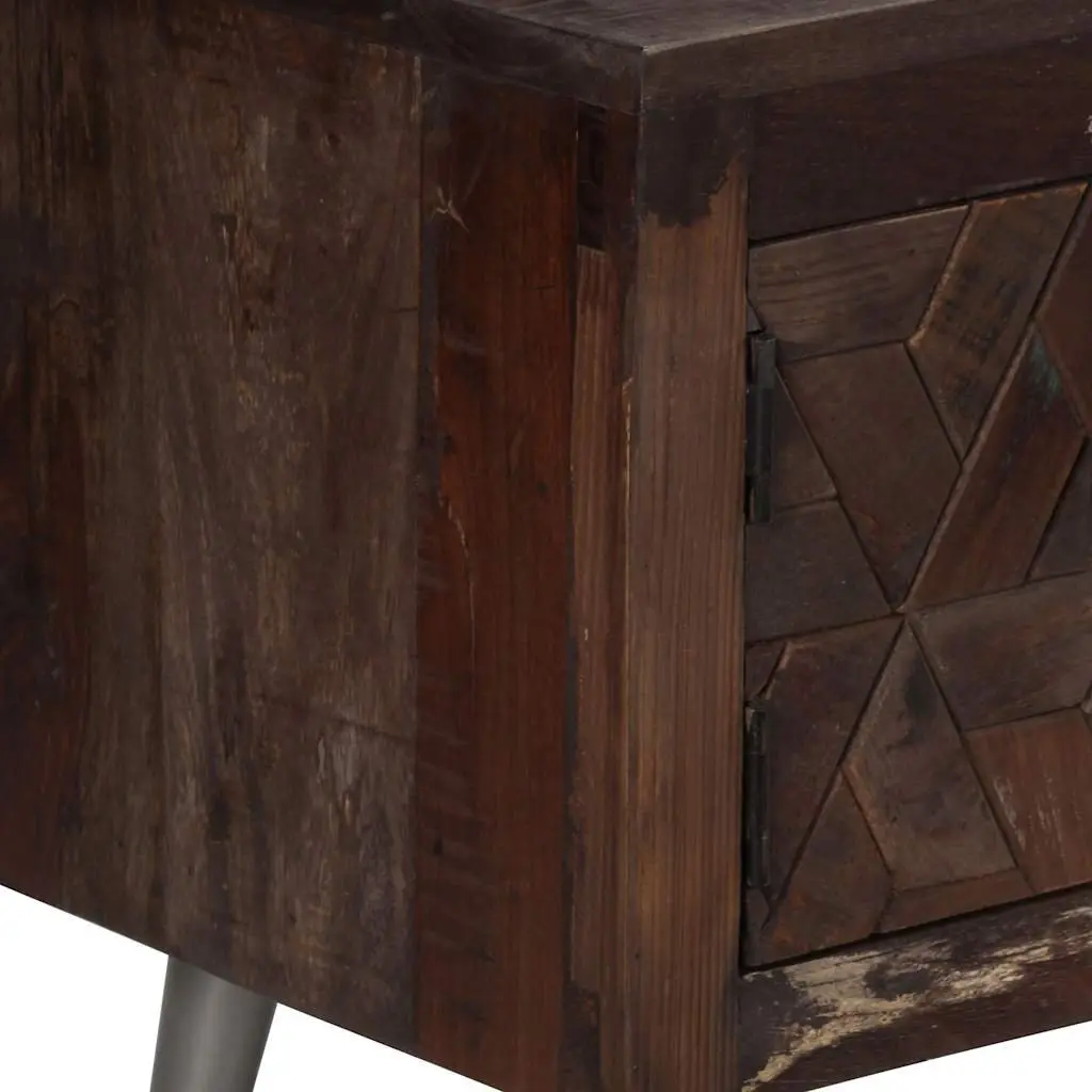 Solid Reclaimed Wood TV Cabinet for Living Space
