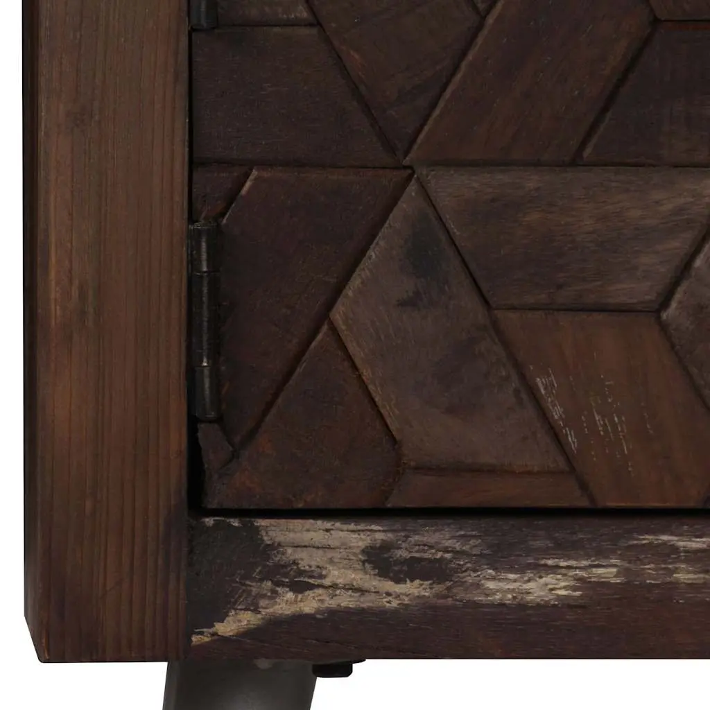 Solid Reclaimed Wood TV Cabinet for Living Space