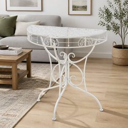 Vintage Style Half Round Side Table for Your Home