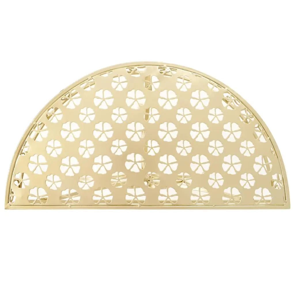 Half Round Side Table Vintage Style Gold Metal
