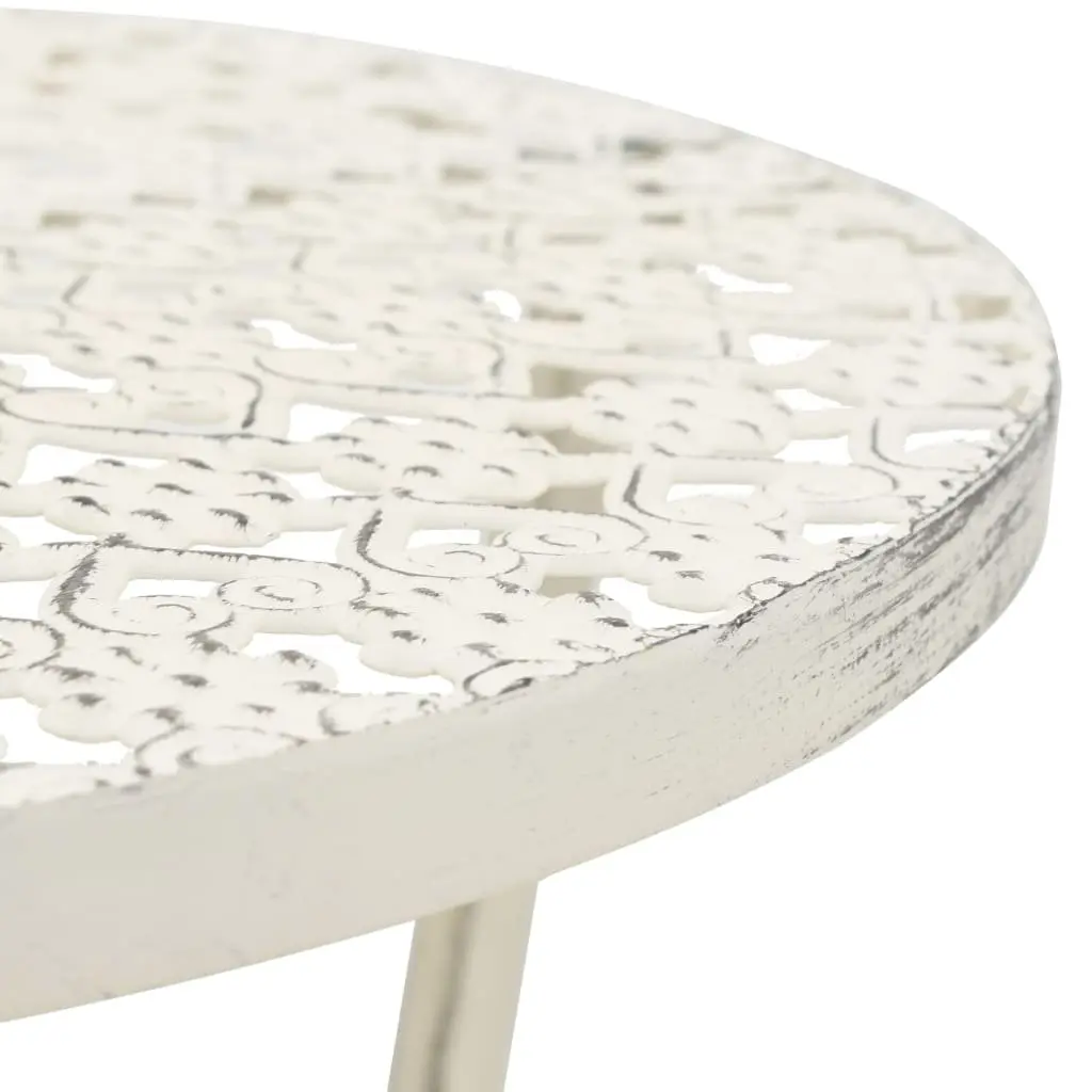 Vintage Style Round Bistro Table in White