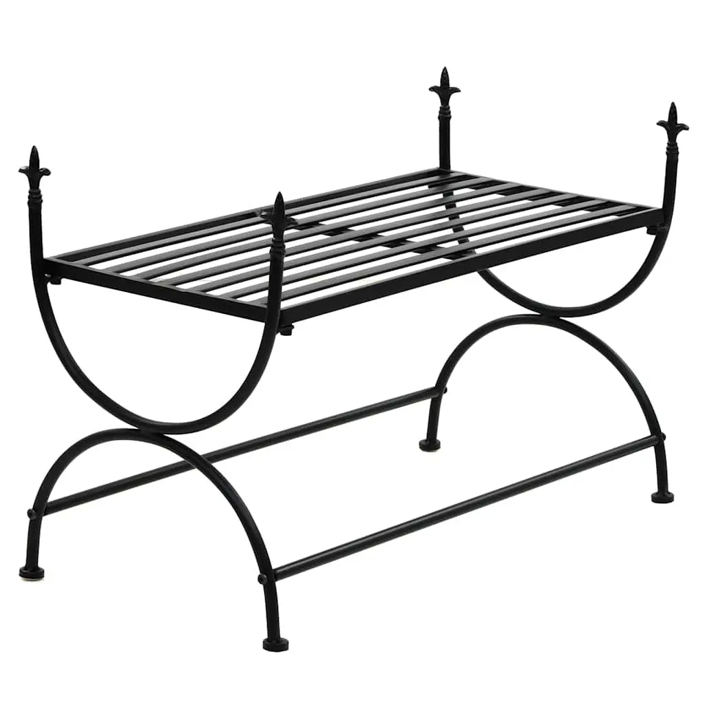 Vintage-Style Metal Bench with U-Shaped Legs