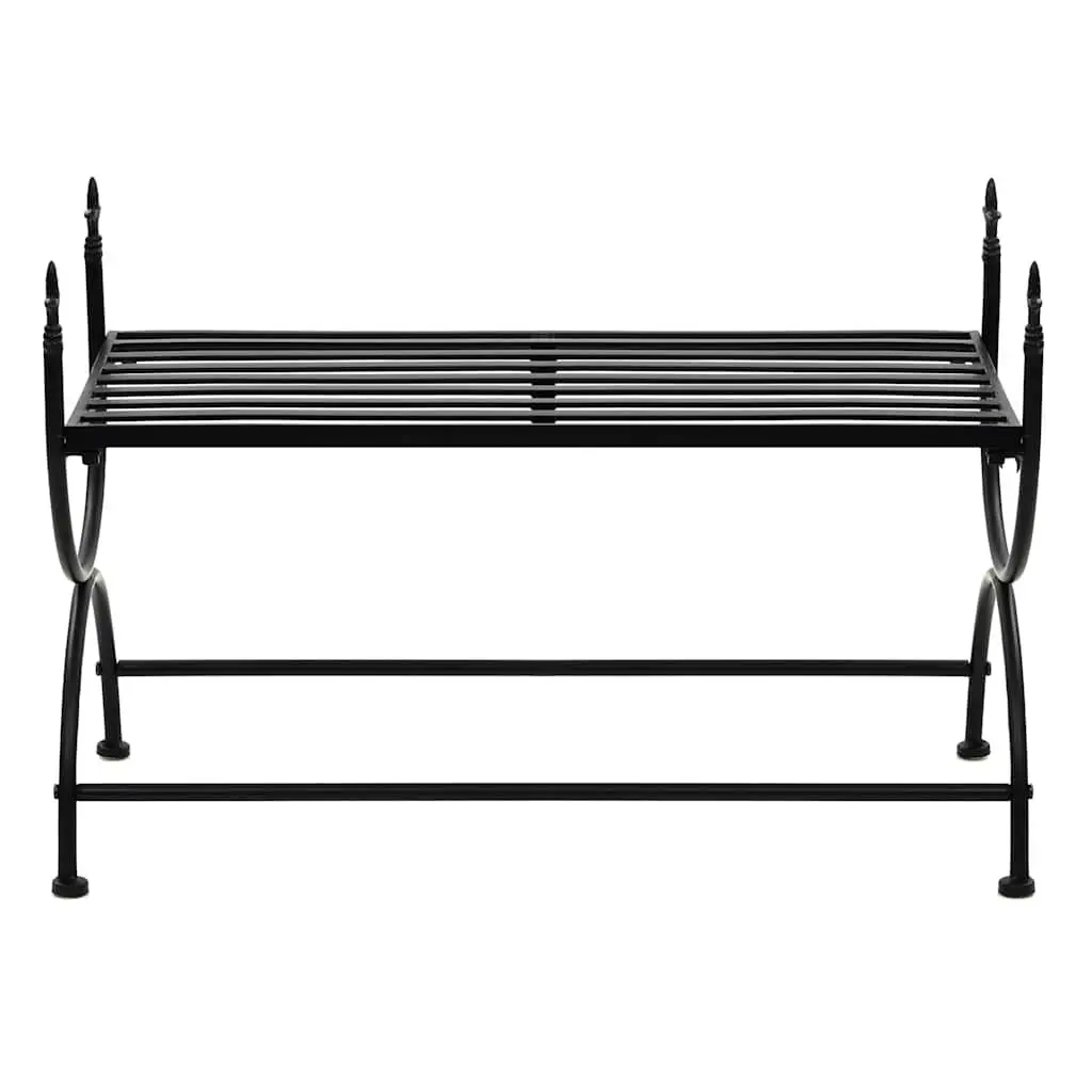 Vintage-Style Metal Bench with U-Shaped Legs