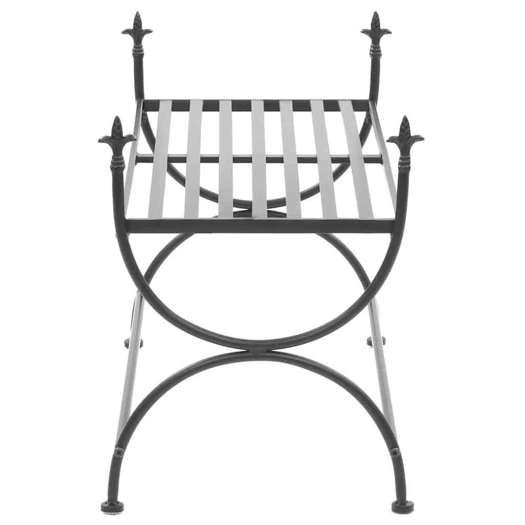 Vintage-Style Metal Bench with U-Shaped Legs