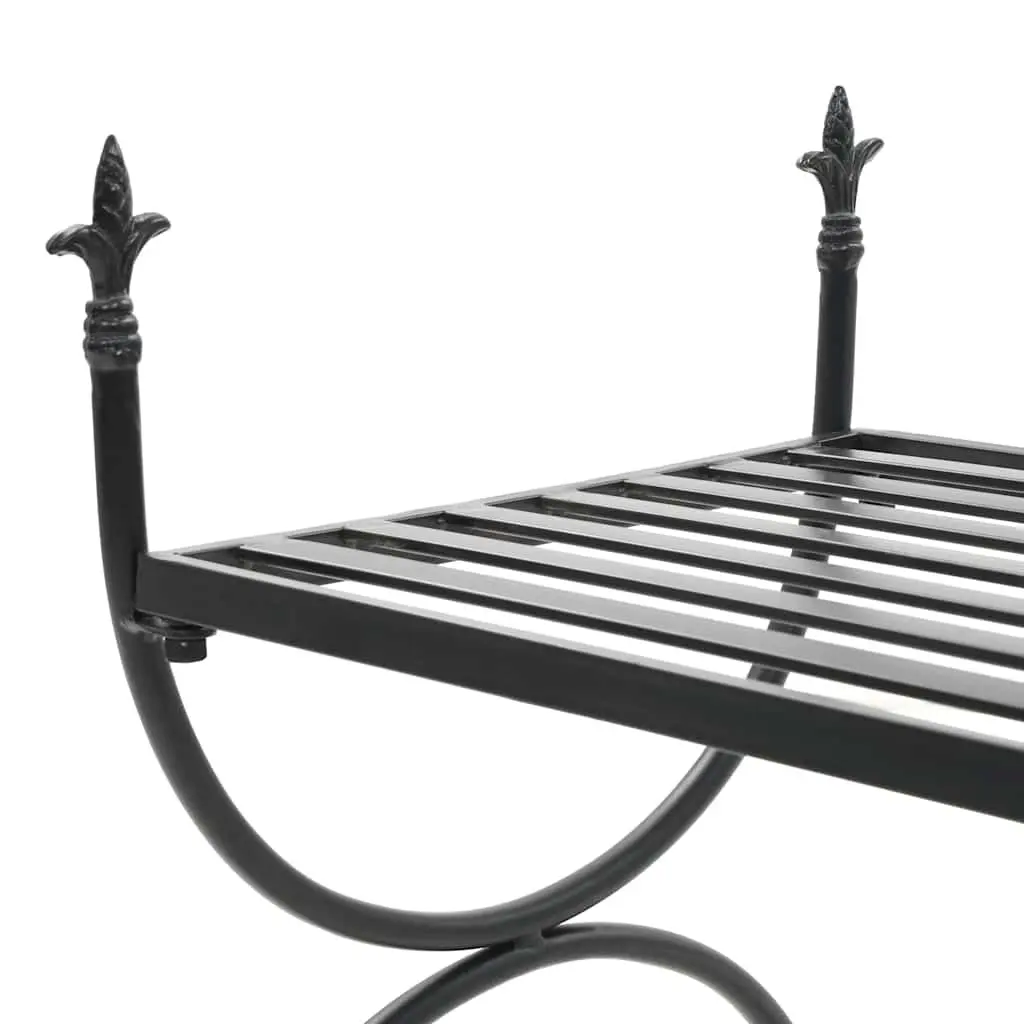 Vintage-Style Metal Bench with U-Shaped Legs
