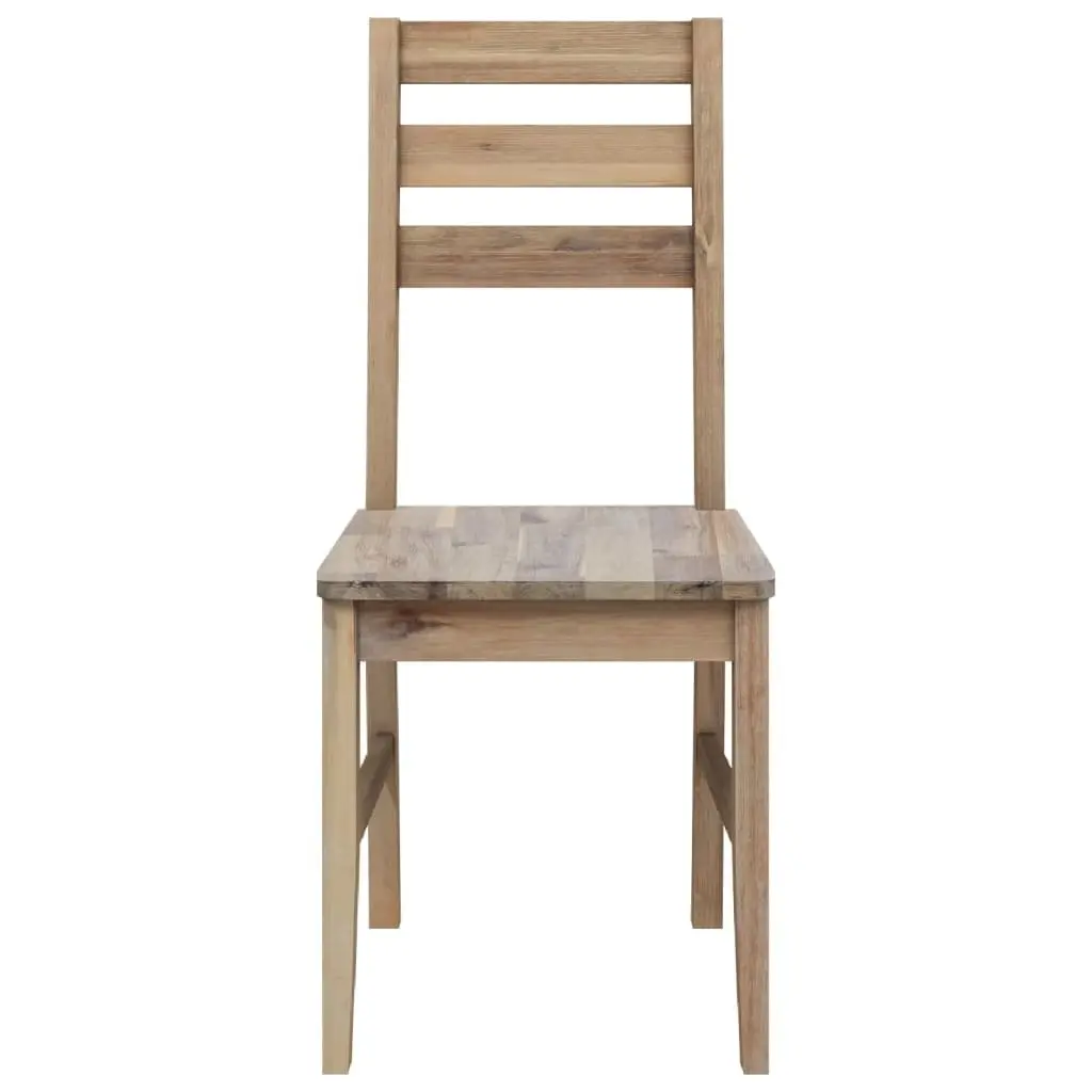 Acacia Wood Dining Chairs Set of 2 for Kitchen Comfort