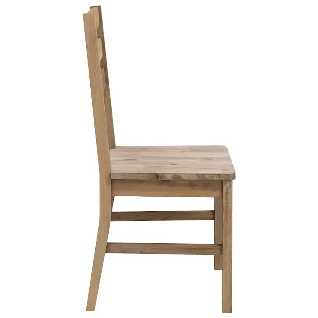 Acacia Wood Dining Chairs Set of 2 for Kitchen Comfort
