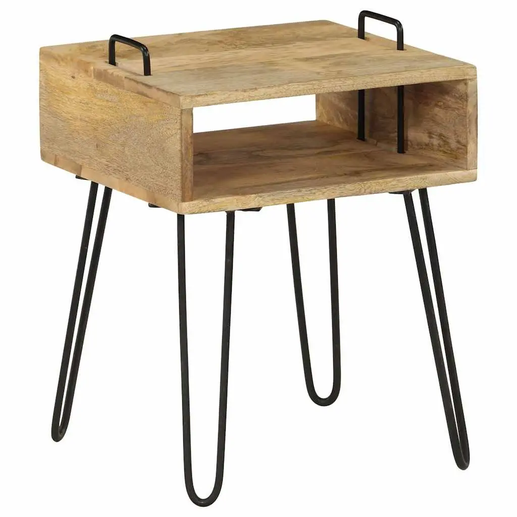 Brown Solid Wood Bedside Table 40x34x47 cm