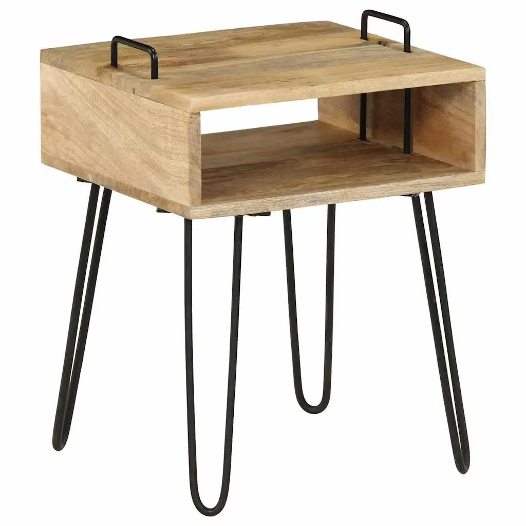 Brown Solid Wood Bedside Table 40x34x47 cm