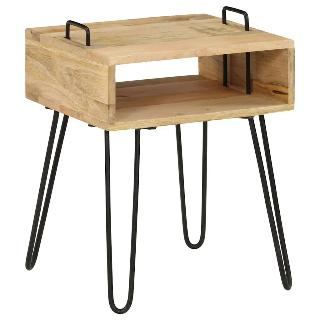 Brown Solid Wood Bedside Table 40x34x47 cm