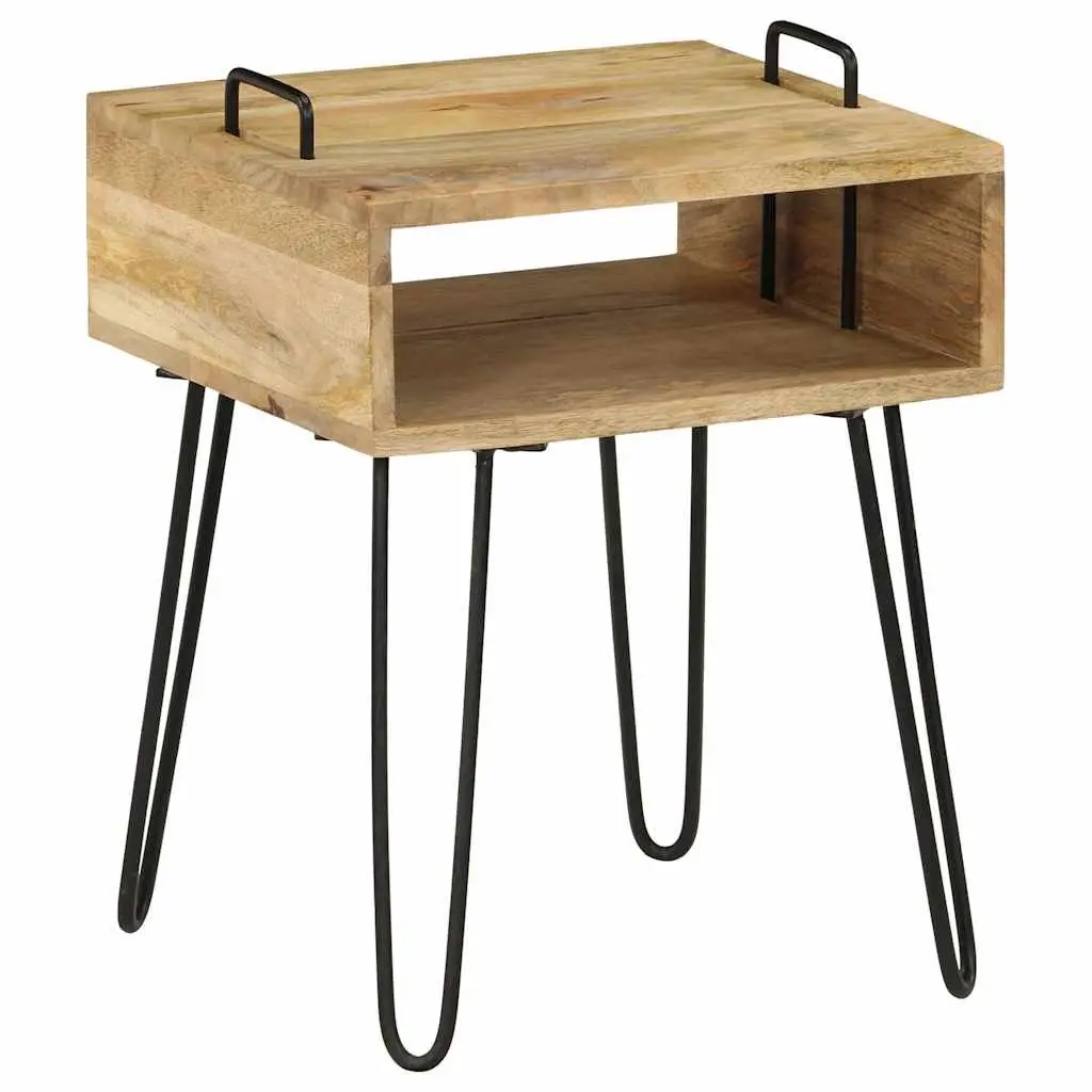Brown Solid Wood Bedside Table 40x34x47 cm