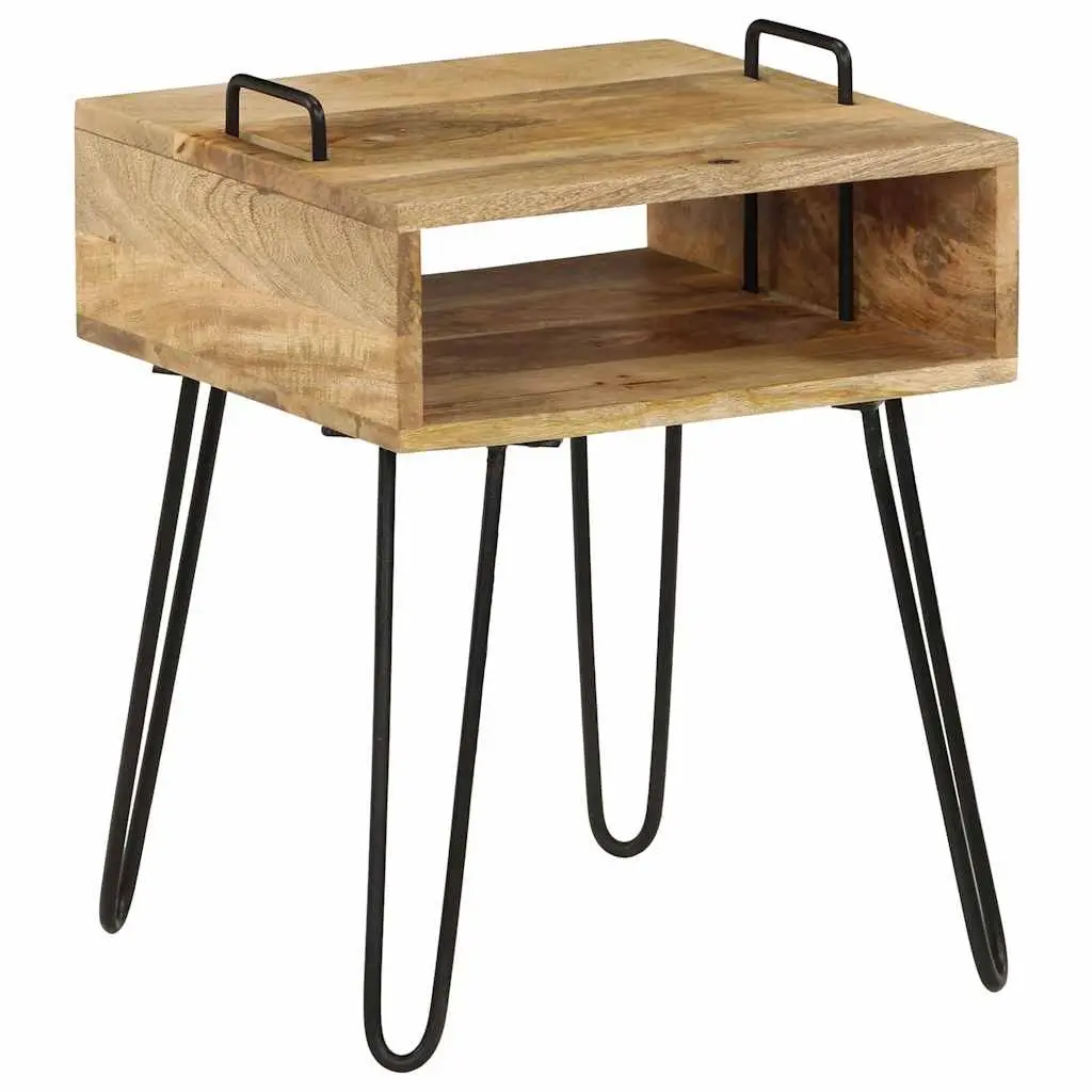 Brown Solid Wood Bedside Table 40x34x47 cm
