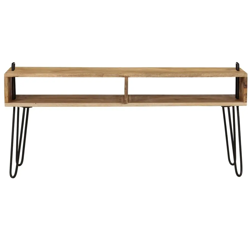 Solid Mango Wood TV Stand with Steel Frames