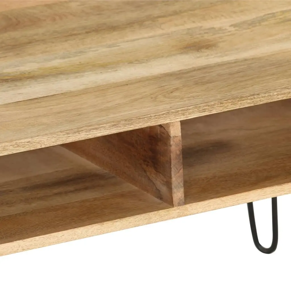 Solid Mango Wood TV Stand with Steel Frames