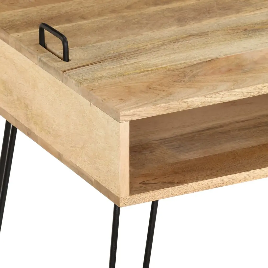 Solid Mango Wood TV Stand with Steel Frames