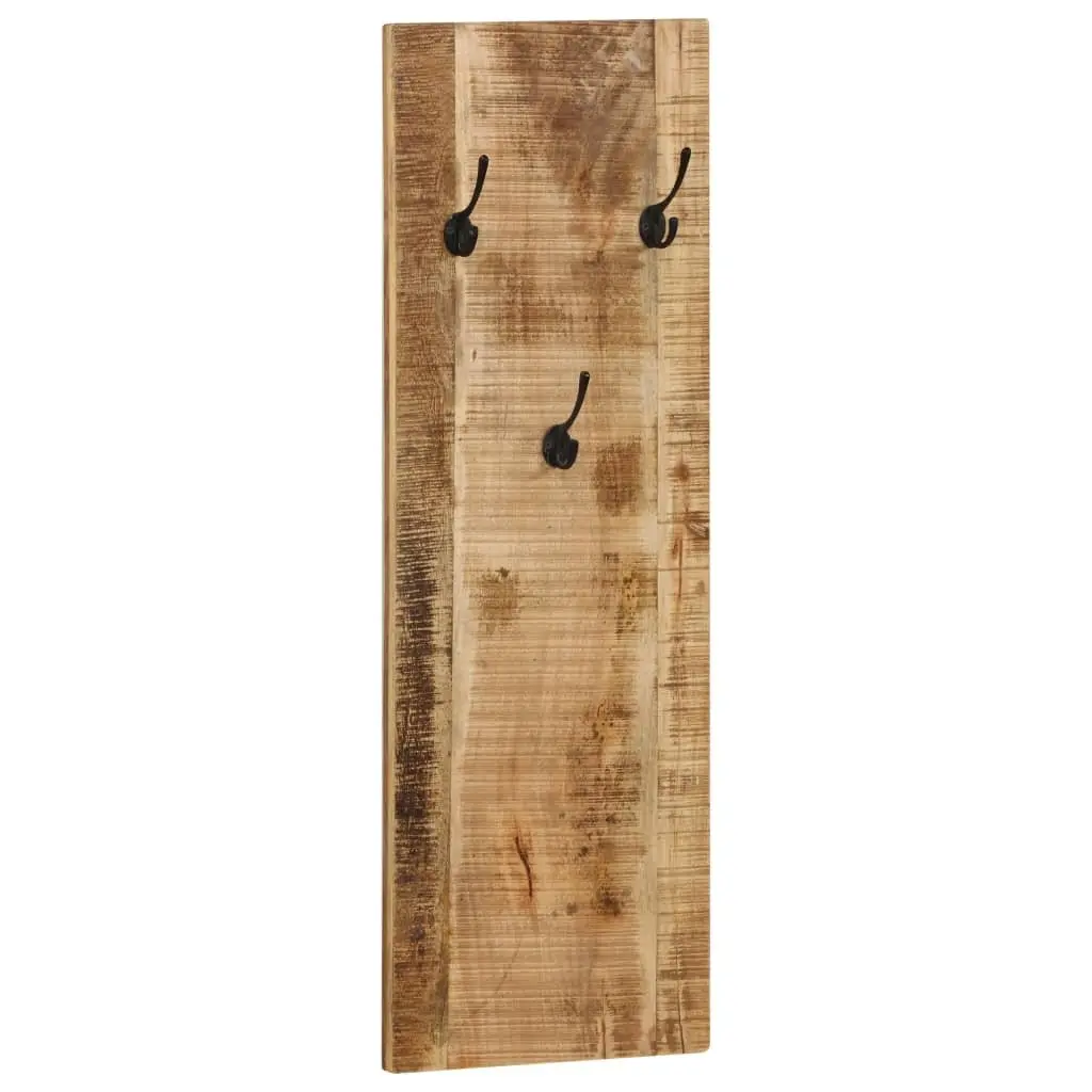 Wall-Mounted Coat Rack Set of 2 in Solid Mango Wood