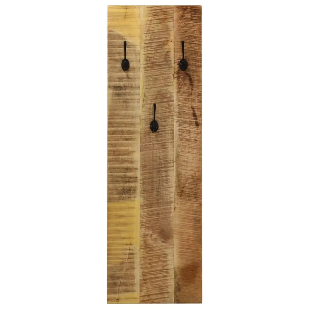 Wall-Mounted Coat Rack Set of 2 in Solid Mango Wood