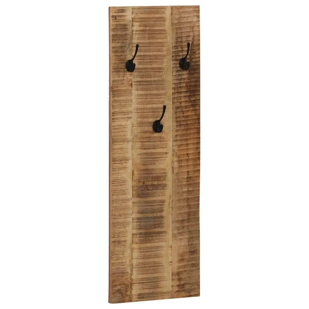 Wall-Mounted Coat Rack Set of 2 in Solid Mango Wood