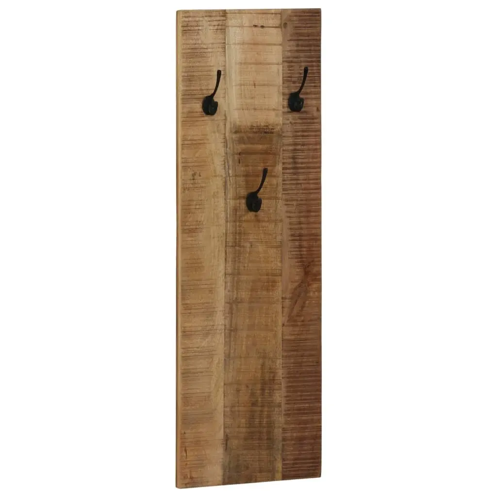 Wall-Mounted Coat Rack Set of 2 in Solid Mango Wood