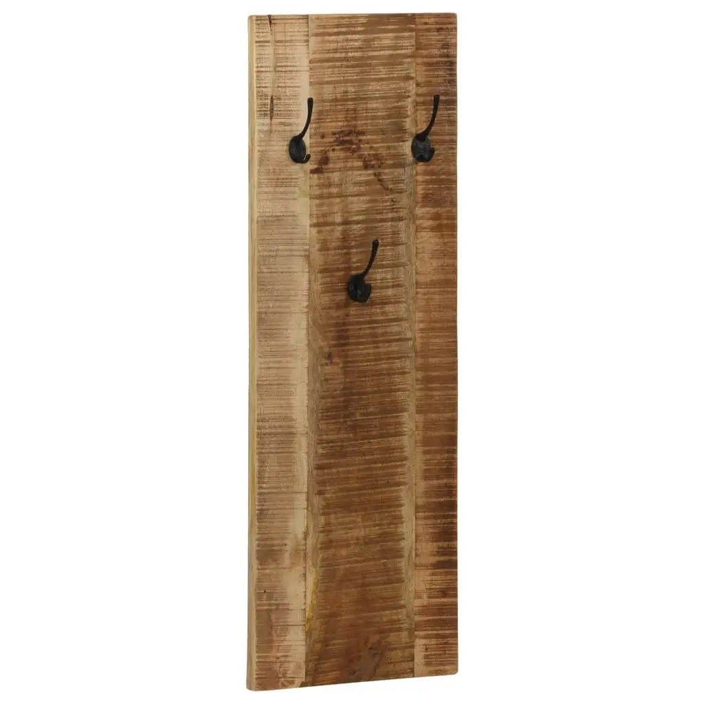 Wall-Mounted Coat Rack Set of 2 in Solid Mango Wood