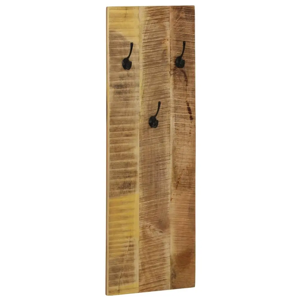 Wall-Mounted Coat Rack Set of 2 in Solid Mango Wood