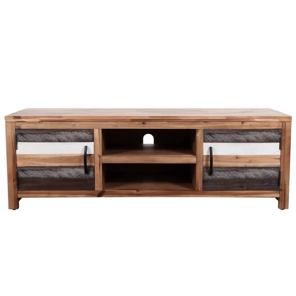 TV Cabinet Solid Acacia Wood 120 x 35 x 40 cm Storage Unit Living Room Bedroom Lowboard