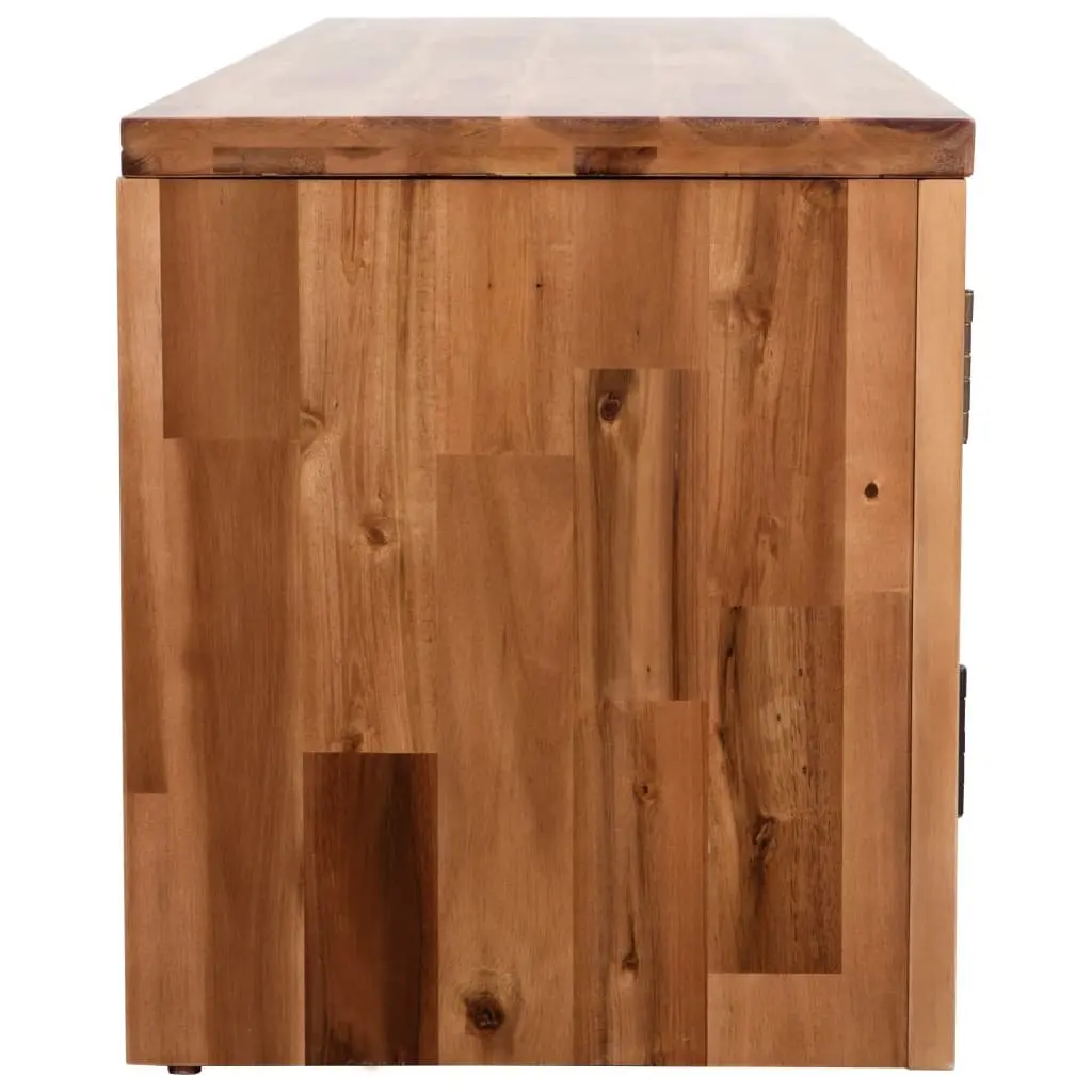 TV Cabinet Solid Acacia Wood 120 x 35 x 40 cm Storage Unit Living Room Bedroom Lowboard