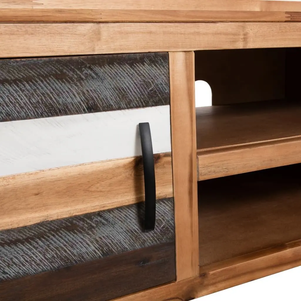 TV Cabinet Solid Acacia Wood 120 x 35 x 40 cm Storage Unit Living Room Bedroom Lowboard