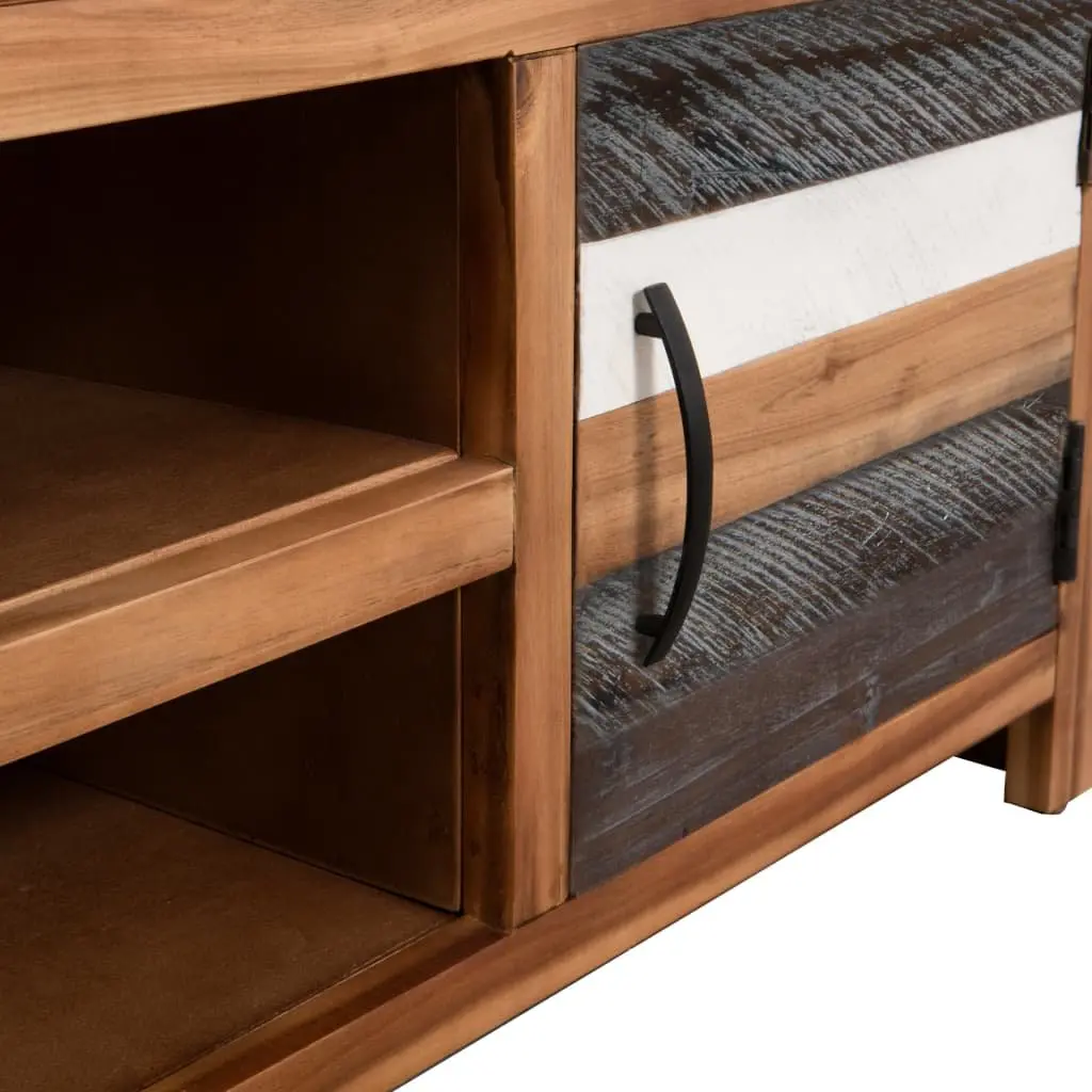 TV Cabinet Solid Acacia Wood 120 x 35 x 40 cm Storage Unit Living Room Bedroom Lowboard
