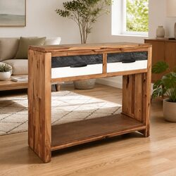 Wooden Console Table for Entryway or Living Room