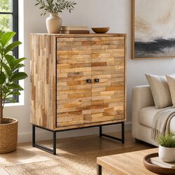Rustic Handmade Reclaimed Teak Wood Sideboard