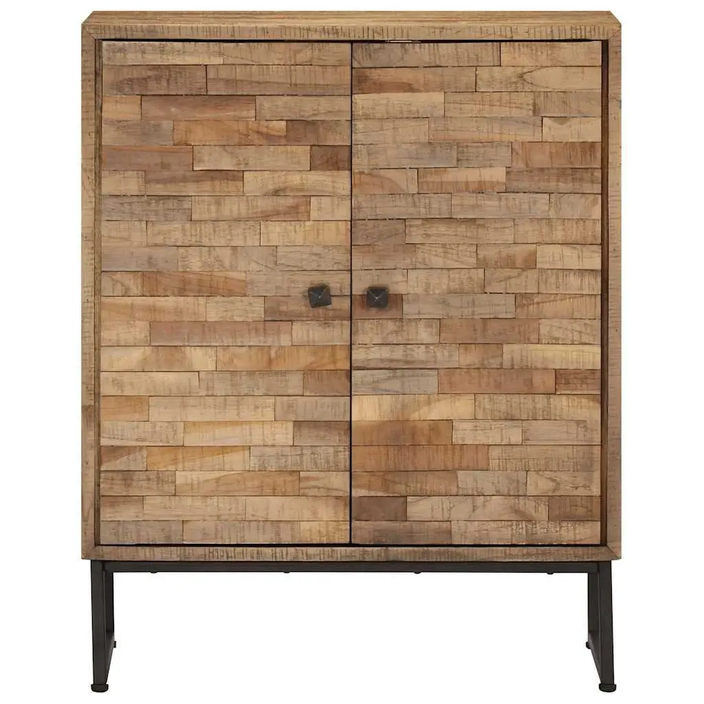 Reclaimed Teak Wood Sideboard Cabinet Brown Rustic Handmade 60 x 30 x 75 cm
