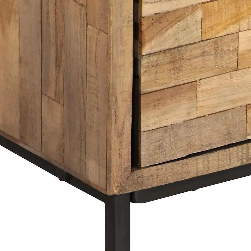 Reclaimed Teak Wood Sideboard Cabinet Brown Rustic Handmade 60 x 30 x 75 cm