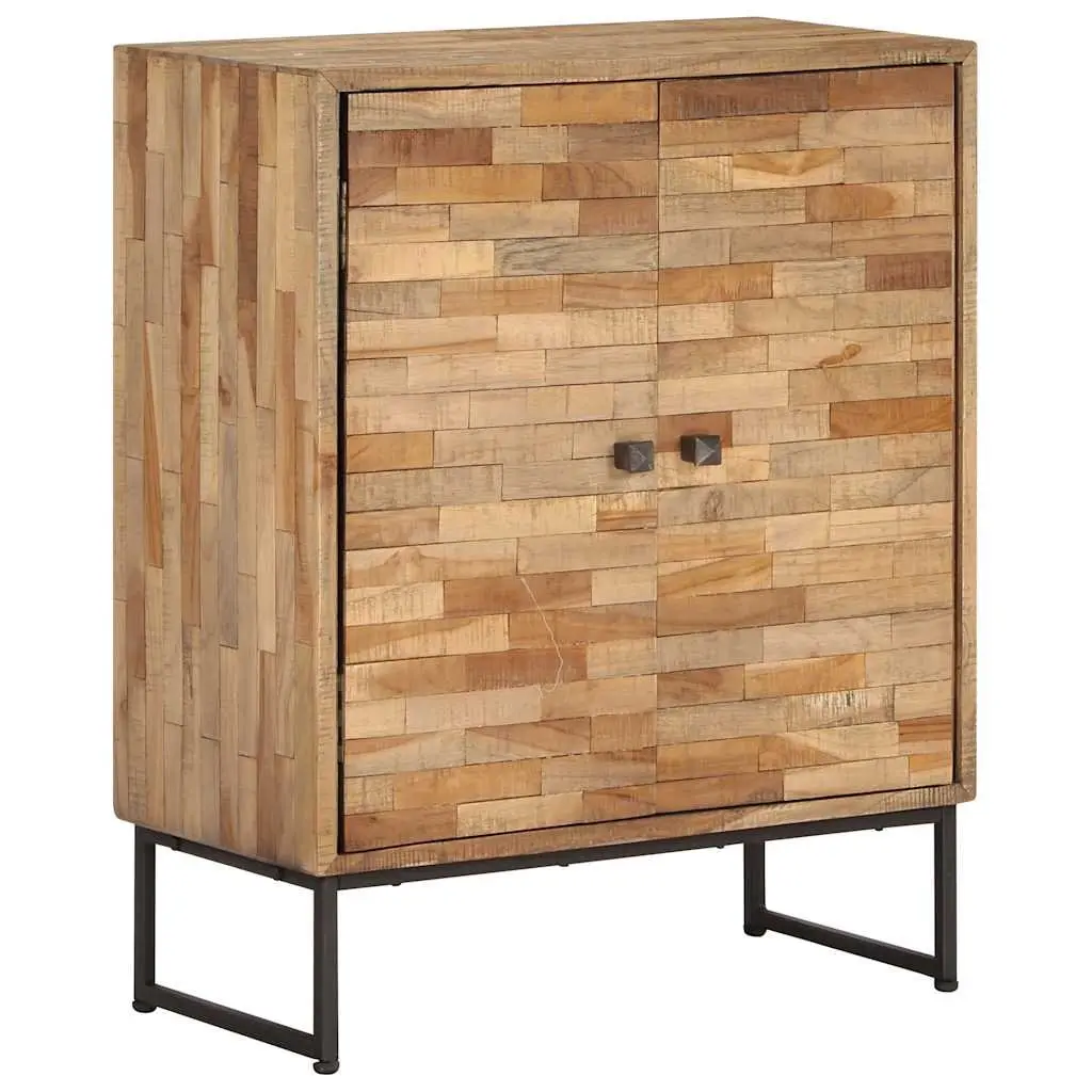 Reclaimed Teak Wood Sideboard Cabinet Brown Rustic Handmade 60 x 30 x 75 cm