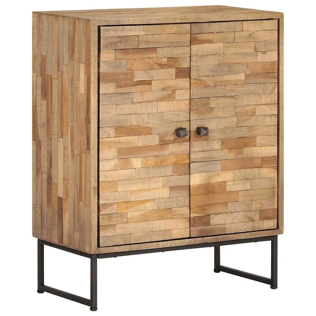 Reclaimed Teak Wood Sideboard Cabinet Brown Rustic Handmade 60 x 30 x 75 cm
