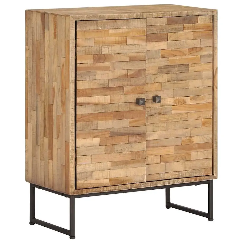 Reclaimed Teak Wood Sideboard Cabinet Brown Rustic Handmade 60 x 30 x 75 cm