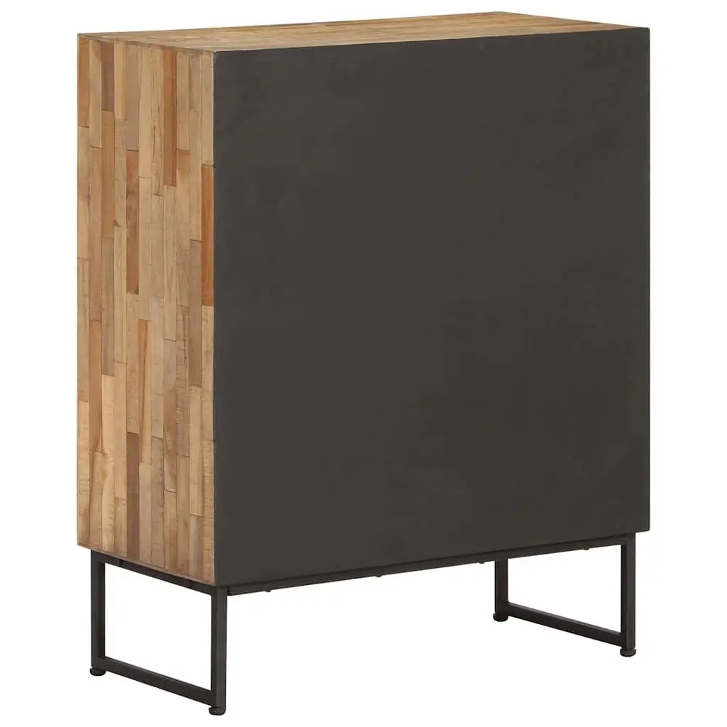 Reclaimed Teak Wood Sideboard Cabinet Brown Rustic Handmade 60 x 30 x 75 cm