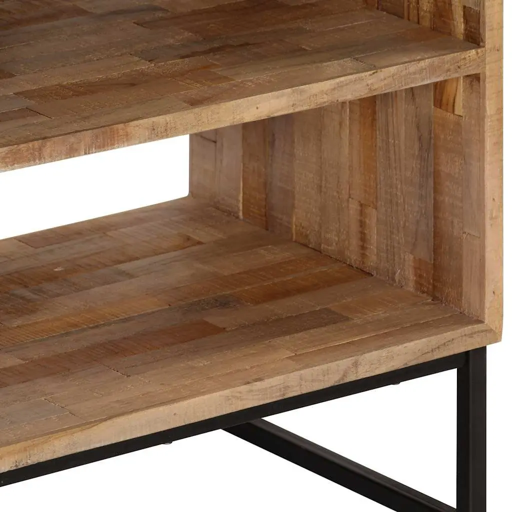 TV Cabinet Rustic Handmade 90cm Reclaimed Teak Wood Storage Unit