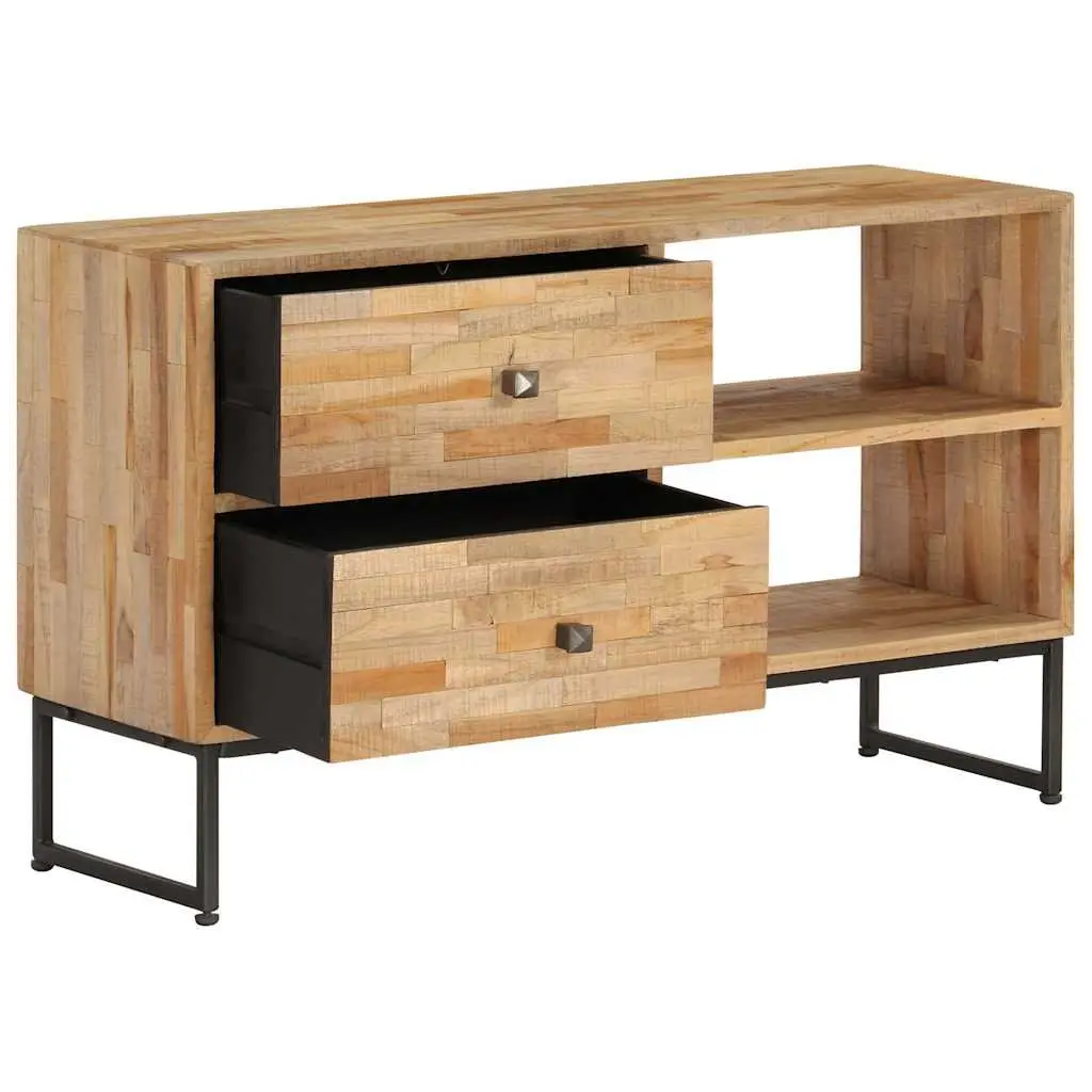 TV Cabinet Rustic Handmade 90cm Reclaimed Teak Wood Storage Unit