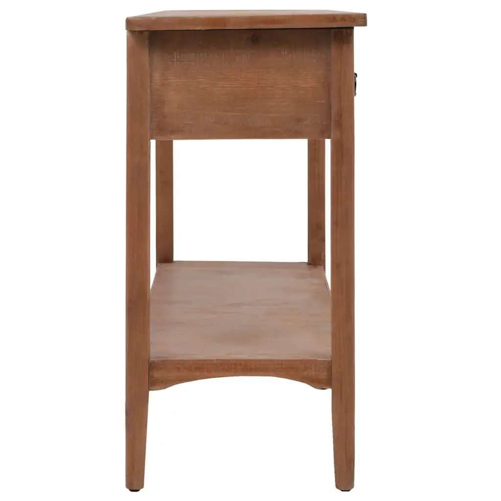 Solid Fir Wood Console Table End Table Side Table Accent Furniture Brown 126cm
