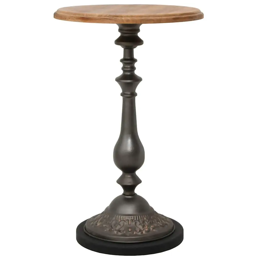 Rustic Solid Fir Wood End Table in Brown