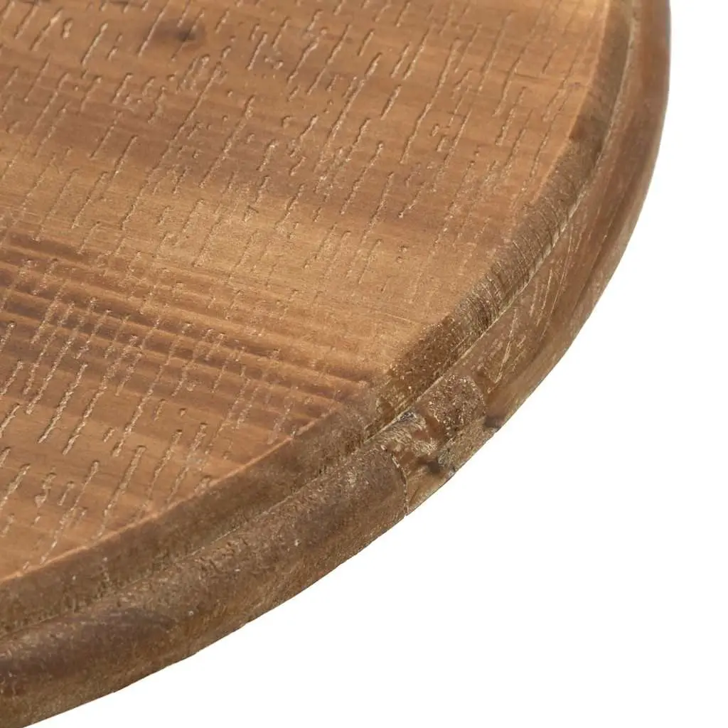 Rustic Solid Fir Wood End Table in Brown