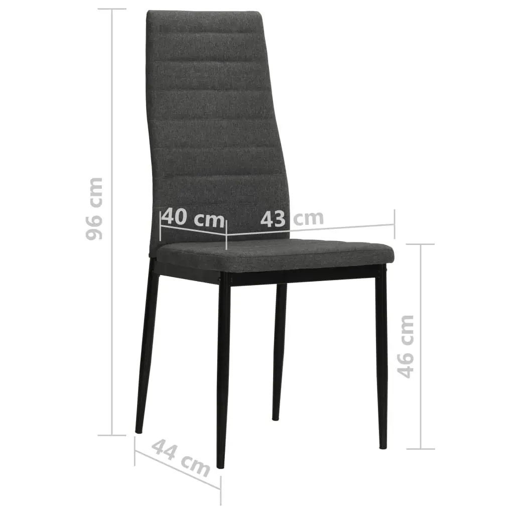 Grey Upholstered Dining Chairs Set of 4