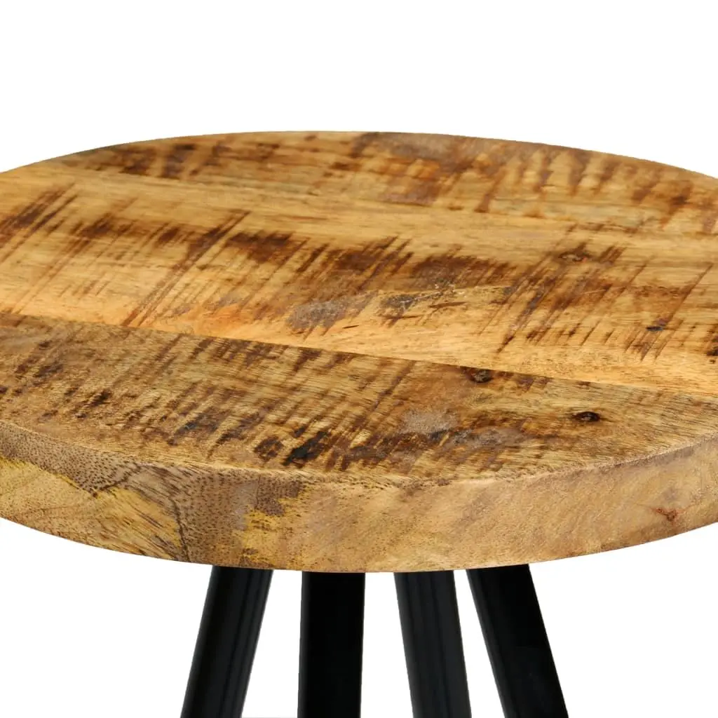 Bar Chairs 2 pcs Solid Mango Wood Bar Stools Kitchen Dining Industrial Seating