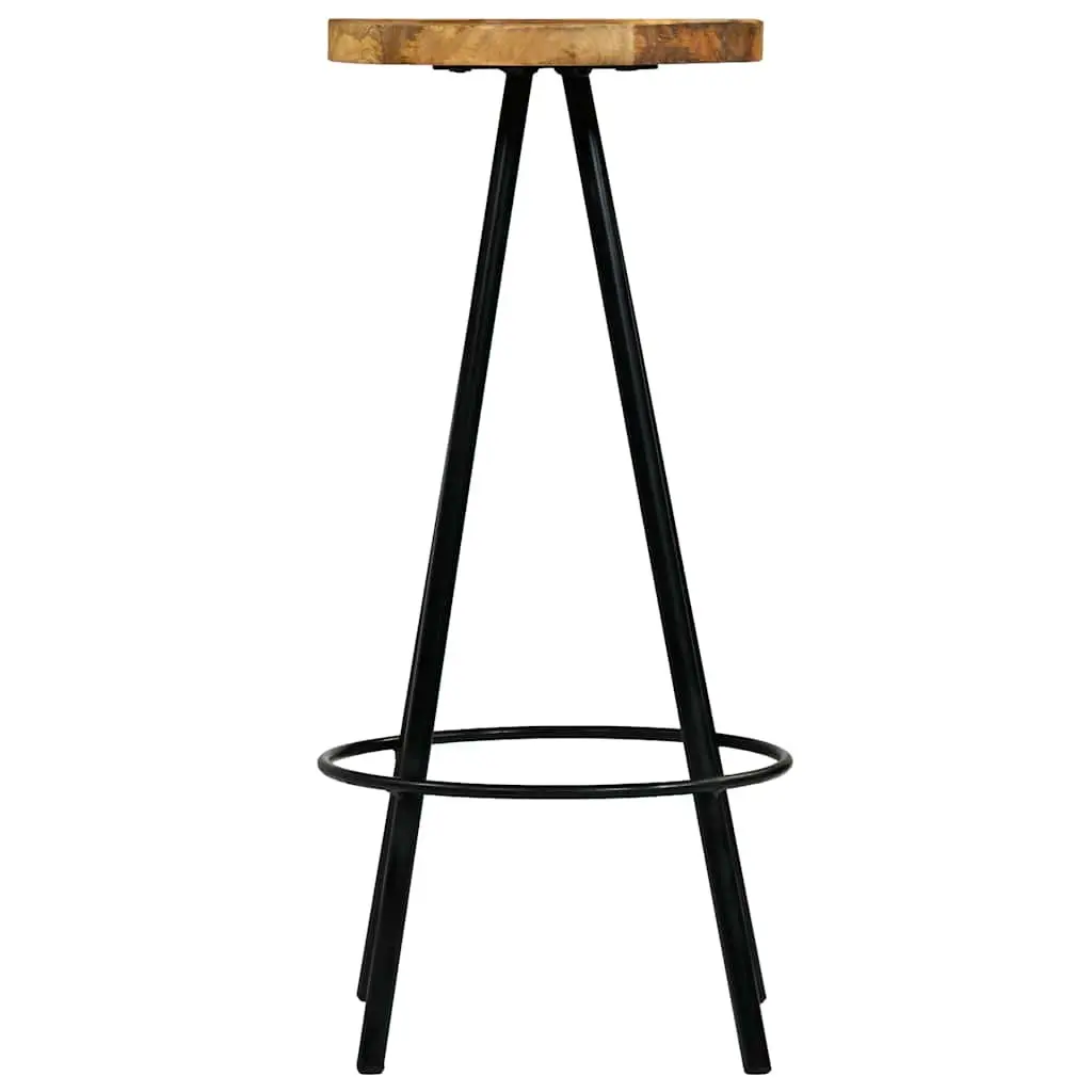 Bar Stools 4 pcs Solid Mango Wood Bar Chairs Kitchen Dining Breakfast Counter