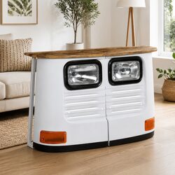 Rustic Truck Sideboard Storage Cabinet in Solid Mango Wood