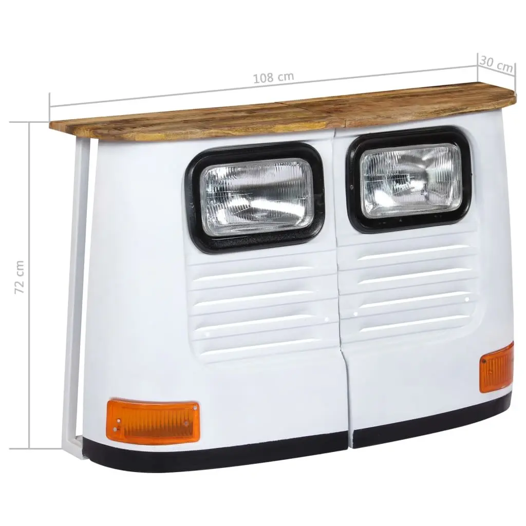 Rustic Truck Sideboard Storage Cabinet in Solid Mango Wood